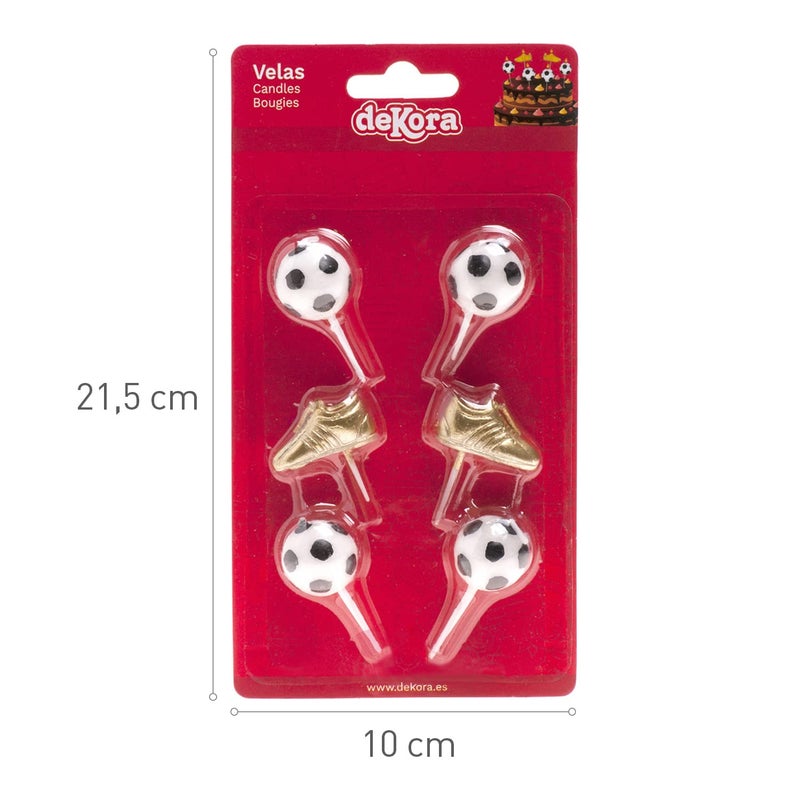Dekora - Football Candles for Birthday Cake - Football and Golden Boot - Image 3